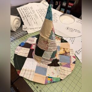 Made by me quilted witch hat - adult size